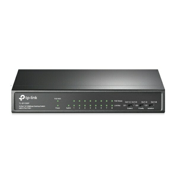 (可詢問客訂)TP-Link TL-SF1009P 9 埠 10/100Mbps 桌上型網路交換器(含 8 埠 PoE+)