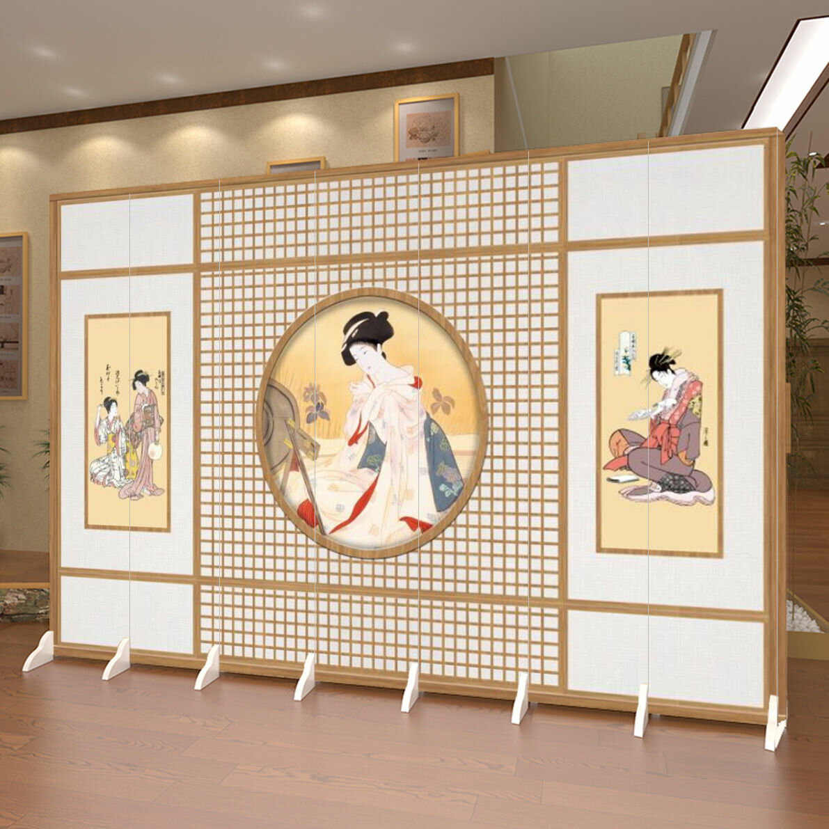 【公司貨 免運 速發】開發票 客製 日式屏風隔斷養生會所辦公室客廳可折疊移動壽司料理店酒店遮擋屏