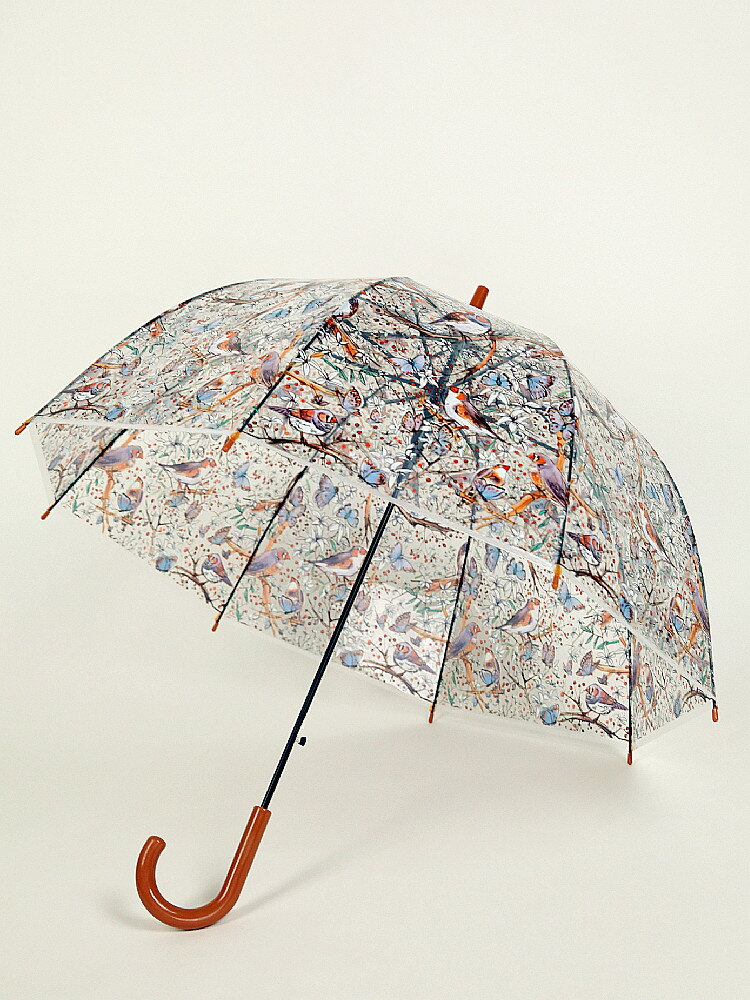 雨傘女 新款印花泡泡傘拱形傘芭蕉葉豹紋鳥自動長柄傘透明傘