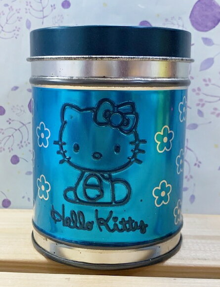 【震撼精品百貨】Hello Kitty 凱蒂貓 三麗鷗 KITTY 日本鐵製存錢筒/撲滿(展示品)-藍#17998 震撼日式精品百貨
