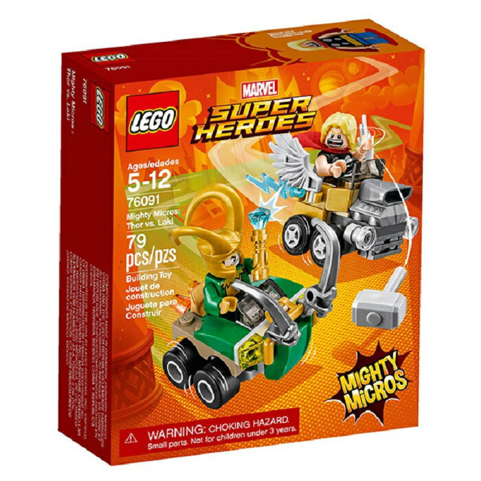 LEGO 樂高 Super Heroes 迷你車系列 76091 索爾vs.洛基 【鯊玩具Toy Shark】