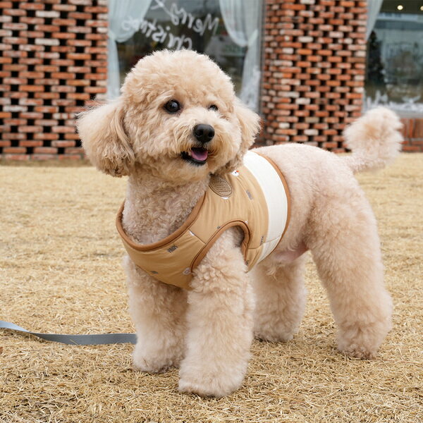 韓國【ParisDog】鴨鴨絨毛軟墊胸背帶 (寵物胸背帶)