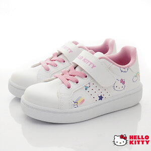 卡通-Hello Kitty流行典雅板鞋休閒運動款-722107白(中小童段)