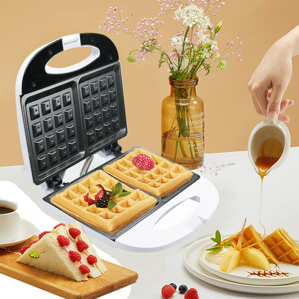 110V迷你華夫機家用蛋糕機早餐機烤面包機電餅鐺waffle maker