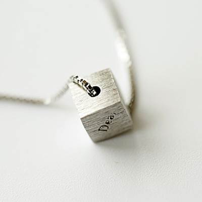 925純銀項鍊 吊墜-復古個性方形造型母親節生日情人節禮物女飾品73as13【獨家進口】【米蘭精品】