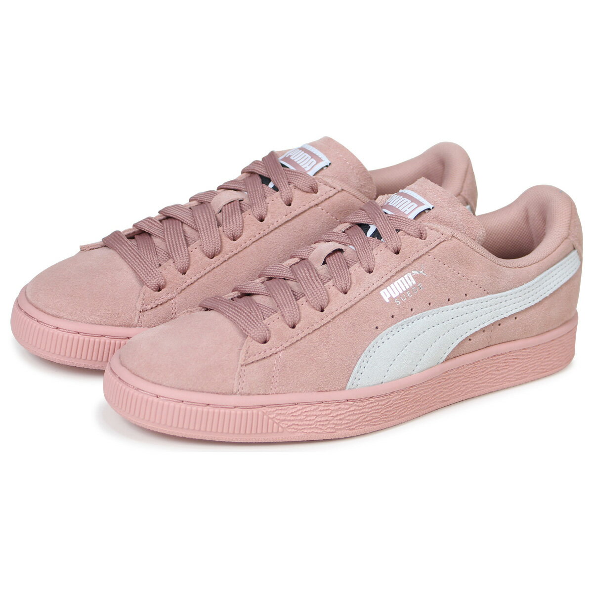 Puma Suede Classic 女鞋 慢跑 休閒 麂皮 粉 白【運動世界】 35546267