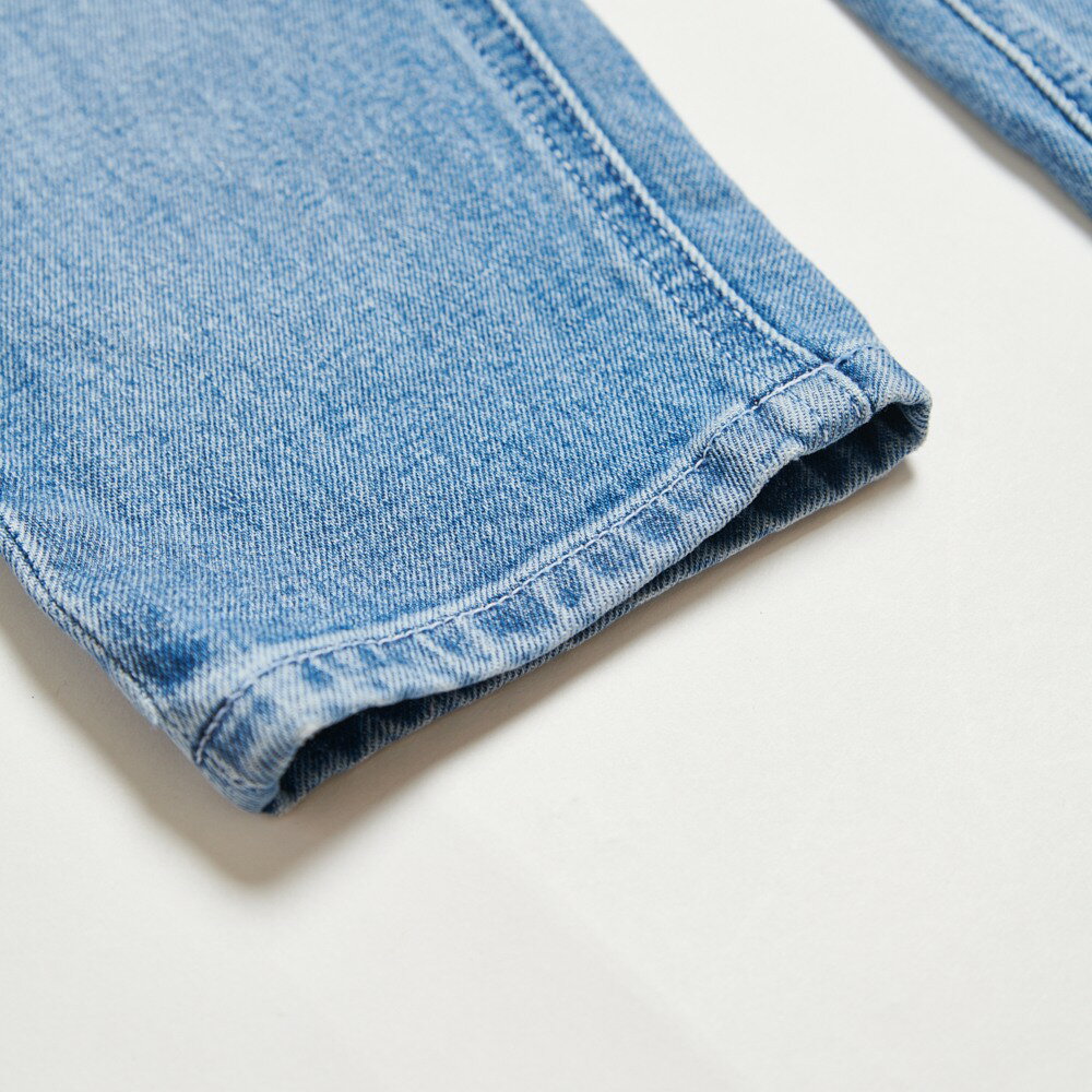 EDOKATSU江戶勝 男款 經典後袋金魚丹寧窄管直筒褲 (漂淺藍) 9