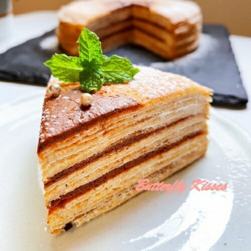 8寸手工現作泰奶茶千層派 / Thai Tea Mille-Crêpe Cake	【奶蛋素】 1