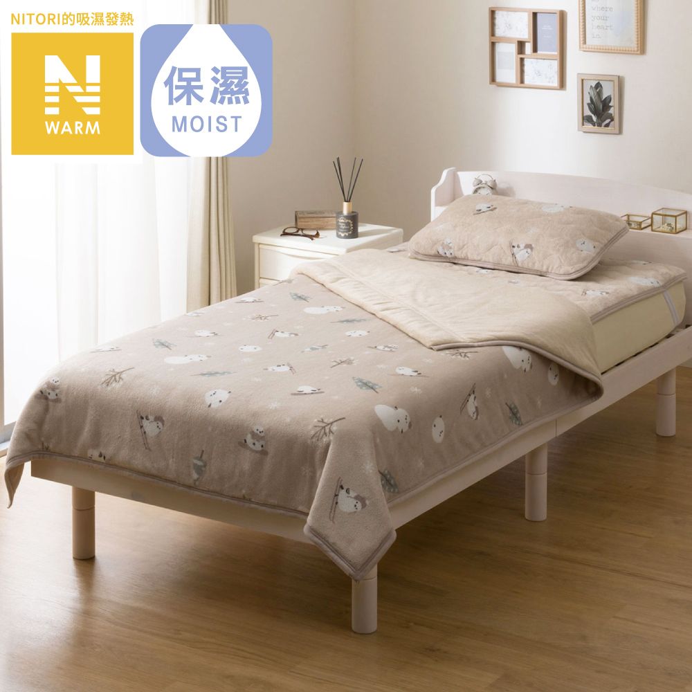 吸濕發熱 毛毯 N WARM SHIMAENAGA 長尾山雀 A25 單人 NITORI宜得利家居