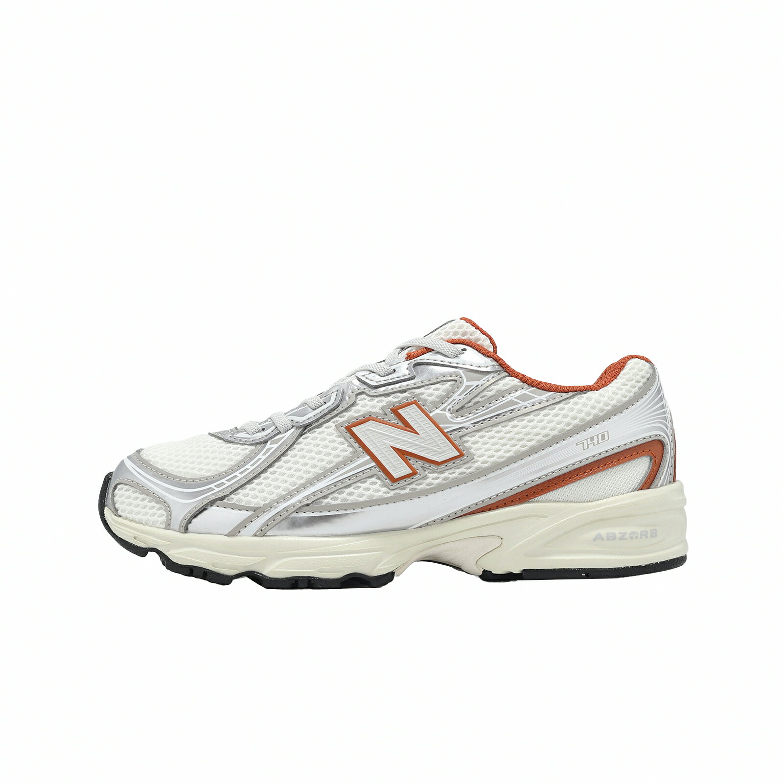 New Balance NB 休閒鞋 740 寬楦 中童 小朋友 米白 橘 緩震 運動鞋 P74032G-W