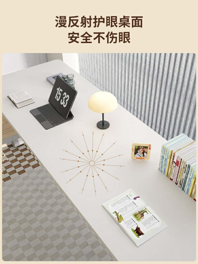 【台灣公司 可開發票】學習桌雙人兒童書桌小學生家用簡約寫字桌臥室男女孩升降桌椅套裝 2