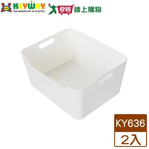 KEYWAY聯府 比利整理收納盒(大)KY-636台灣製 置物盒 提把設計【2件超值組】【愛買】