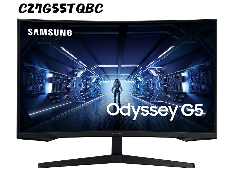 【最高現折268】SAMSUNG 三星 27吋 Odyssey G5 1000R 曲面電競顯示器/C27G55TQBC