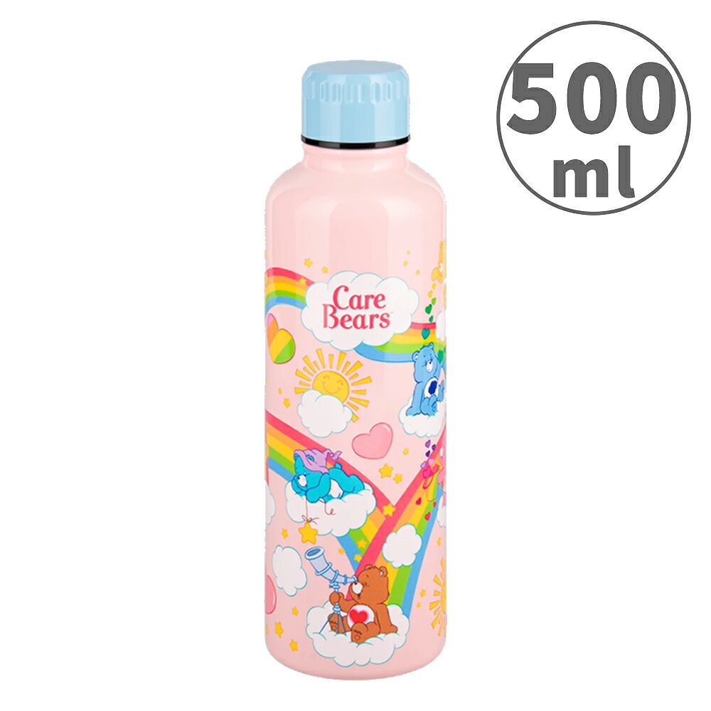 【正版授權】Care Bears 金屬保溫瓶 500ml 保溫瓶 隨身瓶 保冷瓶 水壺 愛心熊 - 754865