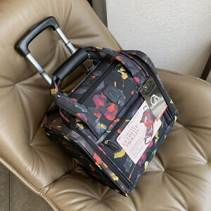 【樂天精選】出口輕便小型拉桿箱牛津布16寸行李箱迷你登機花色帆布女士旅行箱
