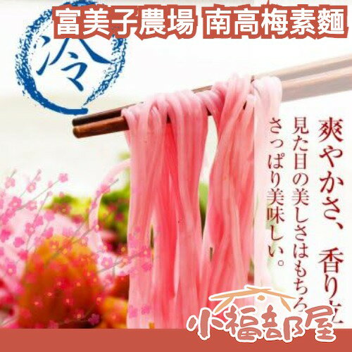 日本 富美子農場 南高梅素麵 250gx2包 紀州南高梅 練梅 手工麵 掛麵 涼麵 素麵 冷麵 拉麵 手工 消暑【小福部屋】