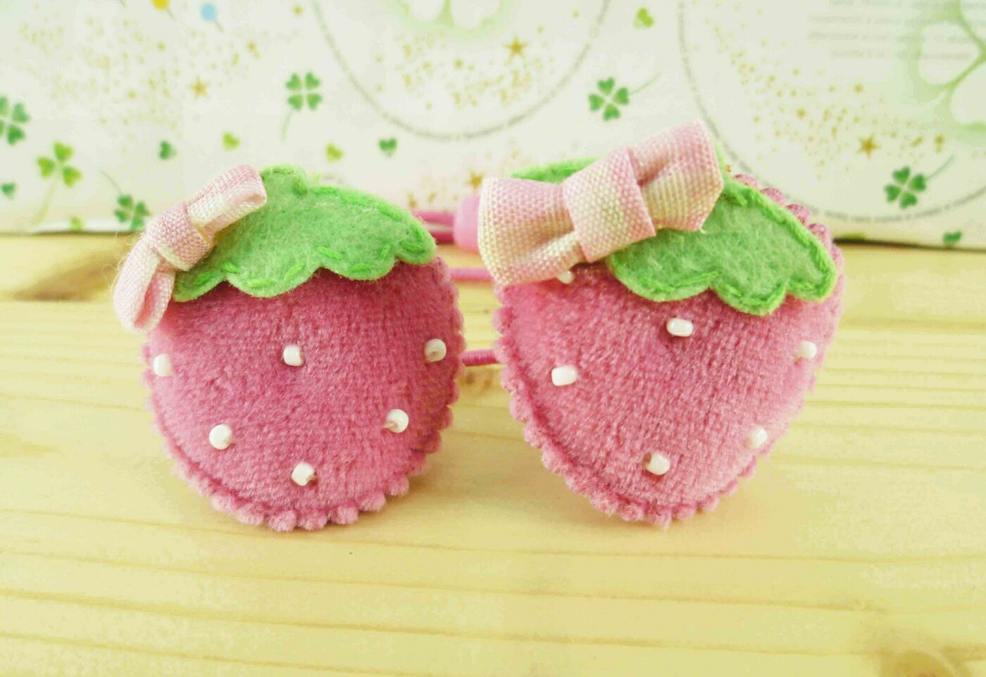 【震撼精品百貨】草莓 Strawberry 2入髮束-粉*06299 震撼日式精品百貨