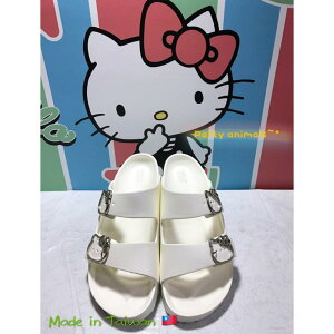 Hello Kitty 凱蒂貓 輕量拖鞋 勃肯拖鞋 防水拖鞋 台灣製造（白色/36～39號）