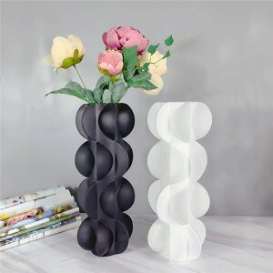 現代簡約黑白花瓣燭臺 創意桌面托盤裝飾品擺件設計師樣板間花器
