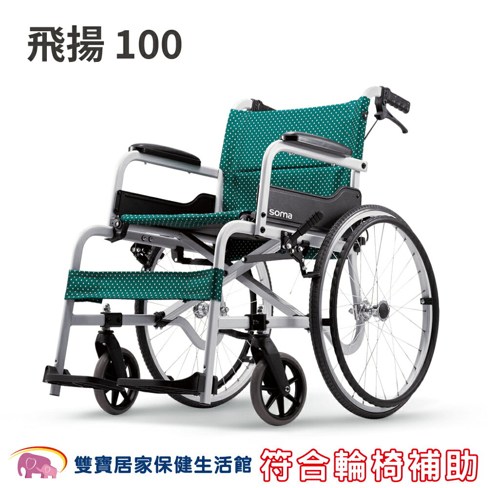 【 贈好禮】康揚 鋁合金輪椅 飛揚100 SM-100.5 鋁合金手動輪椅 機械式輪椅 好禮四選一