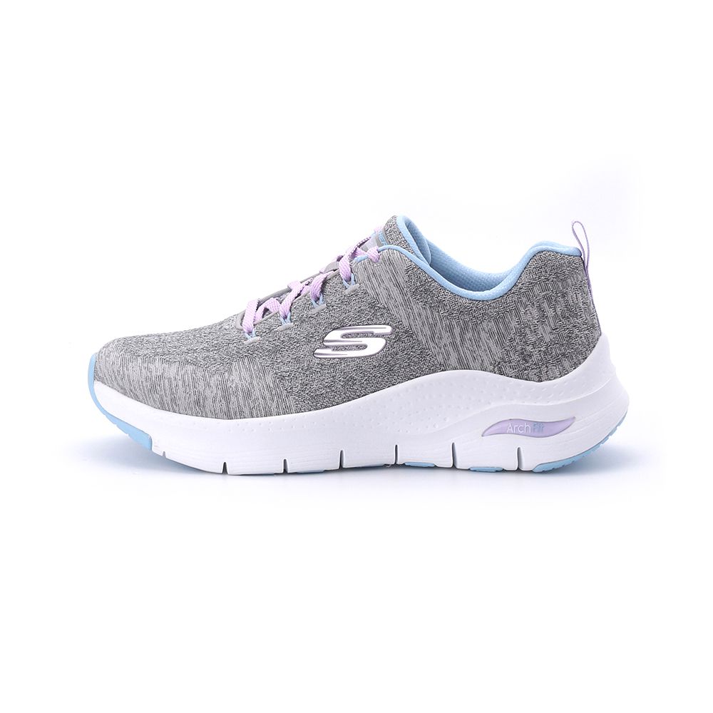 SKECHERS ARCH FIT COMFY WAVE 綁帶休閒鞋 灰紫 149414WCCLV 女鞋