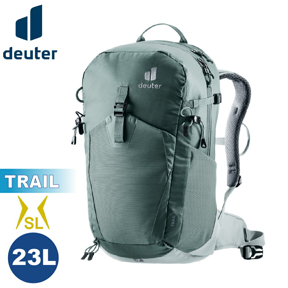 【Deuter 德國 23SL TRAIL 輕量拔熱透氣揹包《灰》】3440424/戶外休閒包/健行登山包