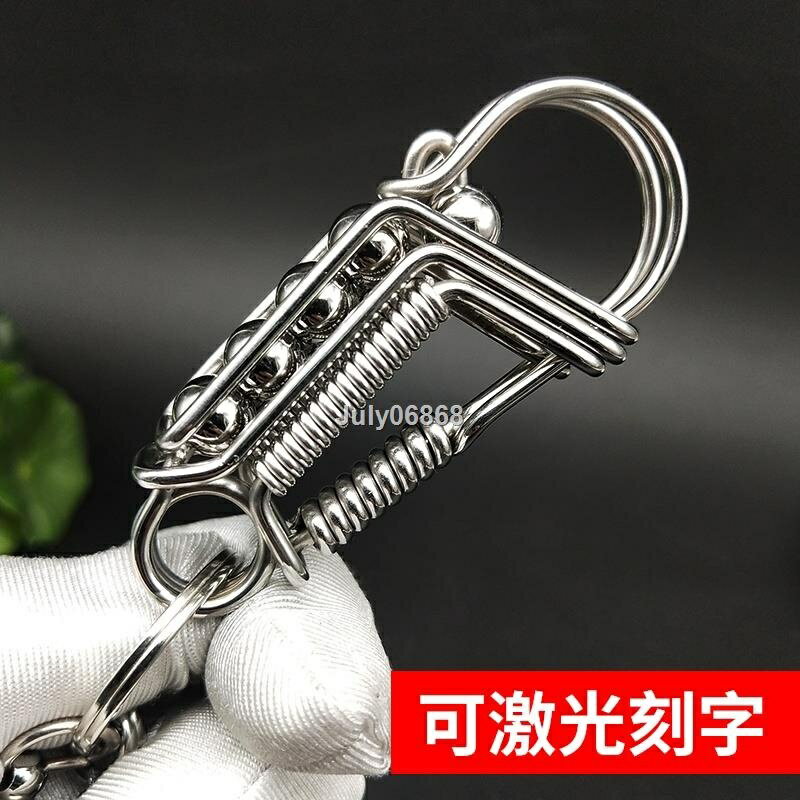 不鏽鋼鑰匙圈男士小鳥手工diy個性創意訂製耐用腰掛汽車鏈