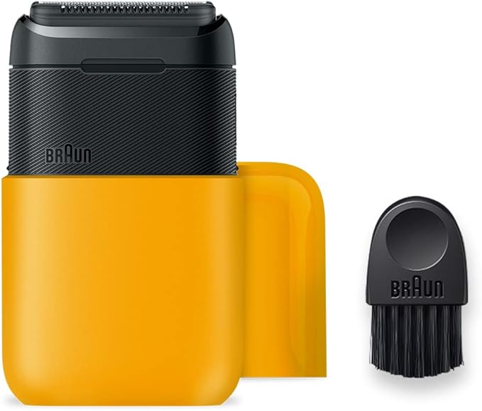Braun【日本代購】博朗 小型便攜式 mini 電動刮鬍刀男士M-1010 黃色