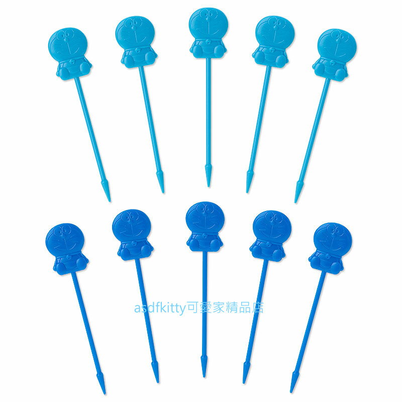 asdfkitty*哆啦A夢藍色食物叉/三明治叉/宴會點心叉/水果叉-裝飾便當-日本製 asdfkitty*哆啦A夢藍色食物叉/三明治叉/宴會點心叉/水果叉-裝飾便當-日本製