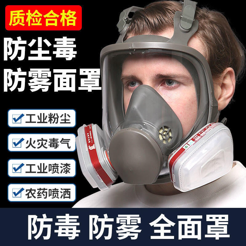 防毒面具全面罩 防毒面罩 全臉防塵電焊呼吸噴漆 防護專用口罩 打農藥