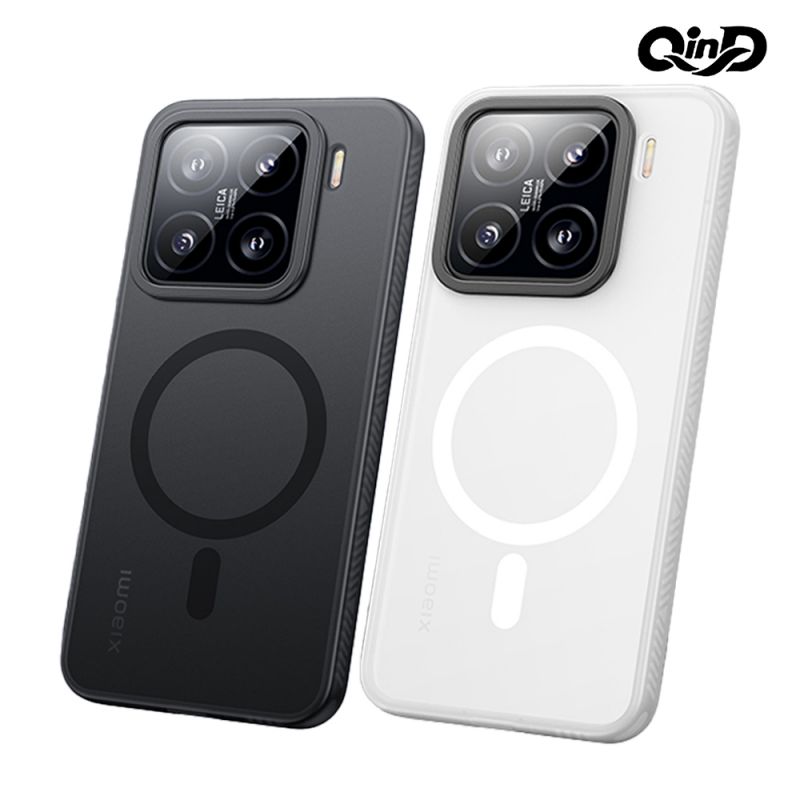 QinD Xiaomi 小米 15 5G 隱砂磁吸保護殼 手機殼 保護套 霧面殼 磨砂殼 磁吸殼 支援 MagSafe 【愛瘋潮】