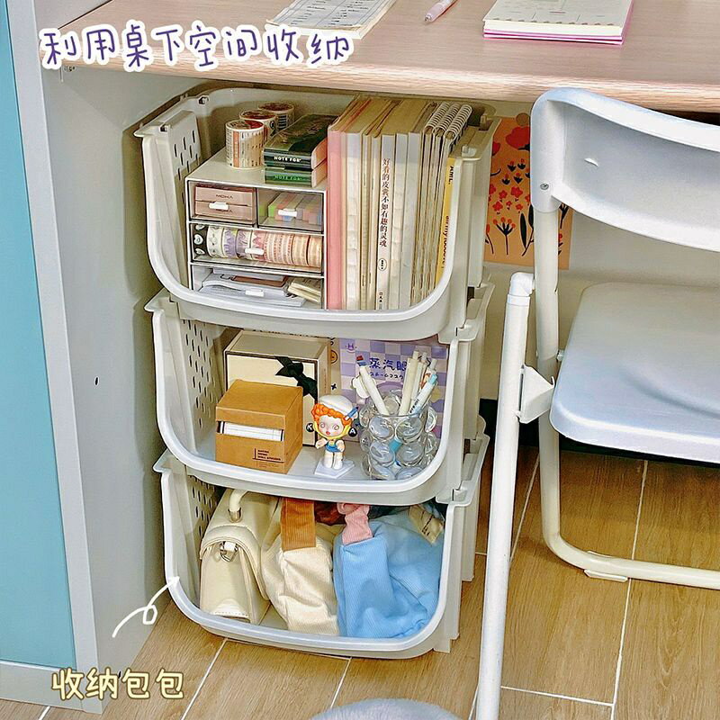【精選好物】收納 置物架 落地 多層 大容量 書本 收納架 可移動 零食 雜物 收納櫃 儲物架