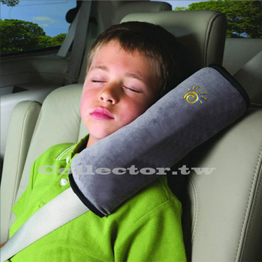 ✤宜家✤兒童汽車安全帶護肩枕套 車用可愛加長加厚毛絨睡覺枕頭車飾 用品