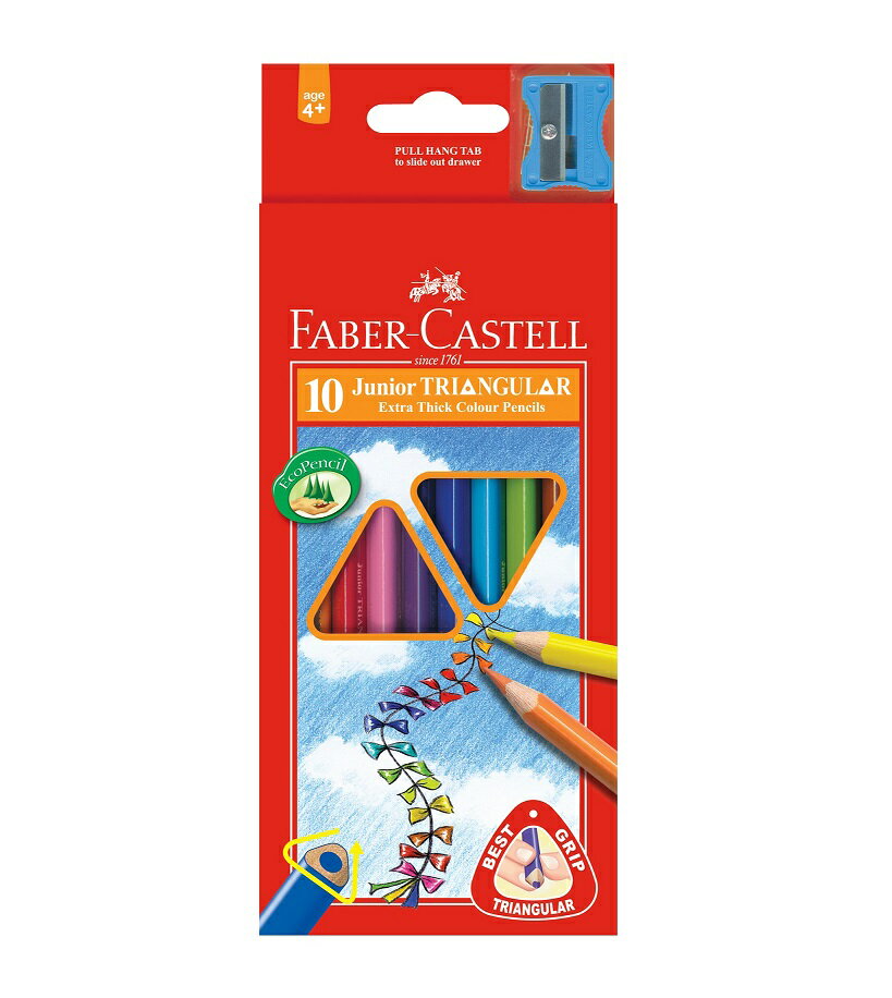 德國 Faber-Castell 輝柏 16-116538-10 大三角彩色鉛筆 (3.3mm) (10色)
