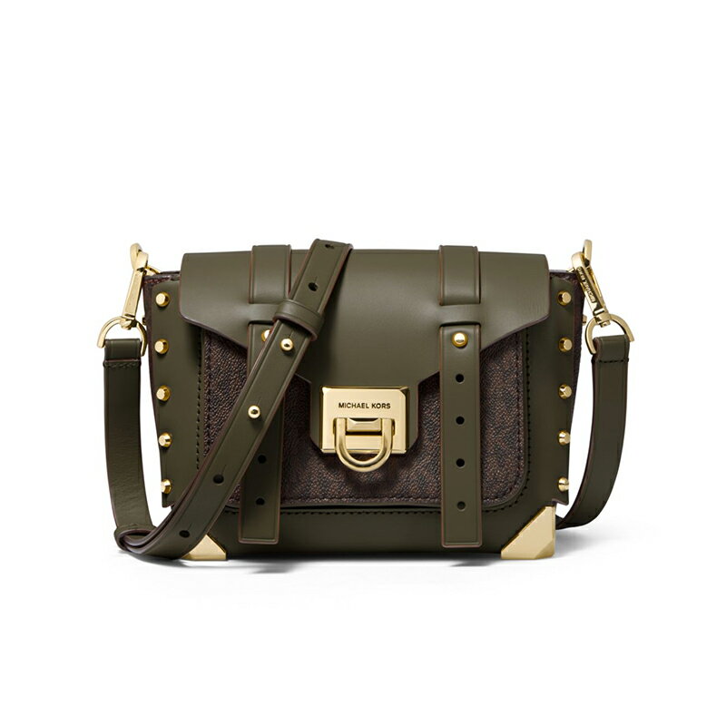 精選★MICHAEL KORS 曼哈頓小號皮革和徽標斜跨包 斜背包女士單肩包 30T9GNCM1B  ~【夏日美包★菲尼斯 國際精品↘3折起】