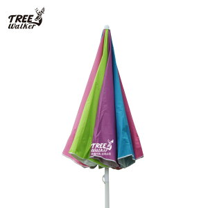 【Treewalker露遊】新穎可折遮陽傘 45度角 抗UV 銀膠 背袋 野餐防雨露營 沙灘傘 防曬