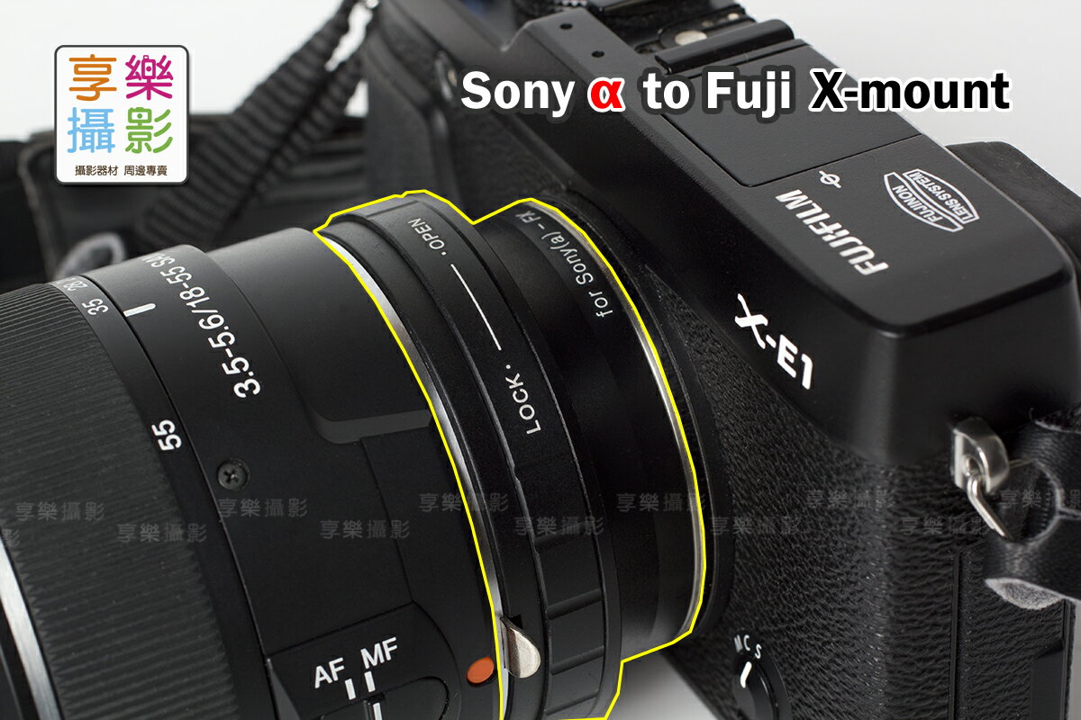 【199超取免運】[享樂攝影]Sony Alpha 鏡頭轉接 Fujifilm X-Mount 轉接環 FUJI X-Pro1 X-E1 X-T1 X-M1 無限遠可 Minolta A 可調光圈【APP下單4%點數回饋!!】