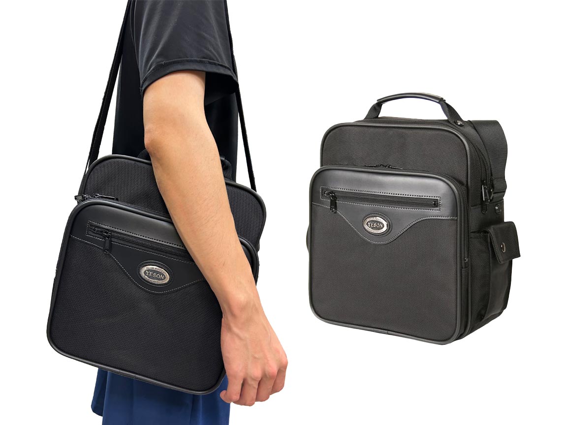 ~雪黛屋~YESON 肩背包大容量主袋+外袋共四層內筆袋彈道防水尼龍布台灣製造YKK拉鍊釦具Y3091