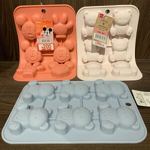 大創DAISO 小熊米奇造型加厚硅膠輔食凍冰格面包蛋糕烘焙模具