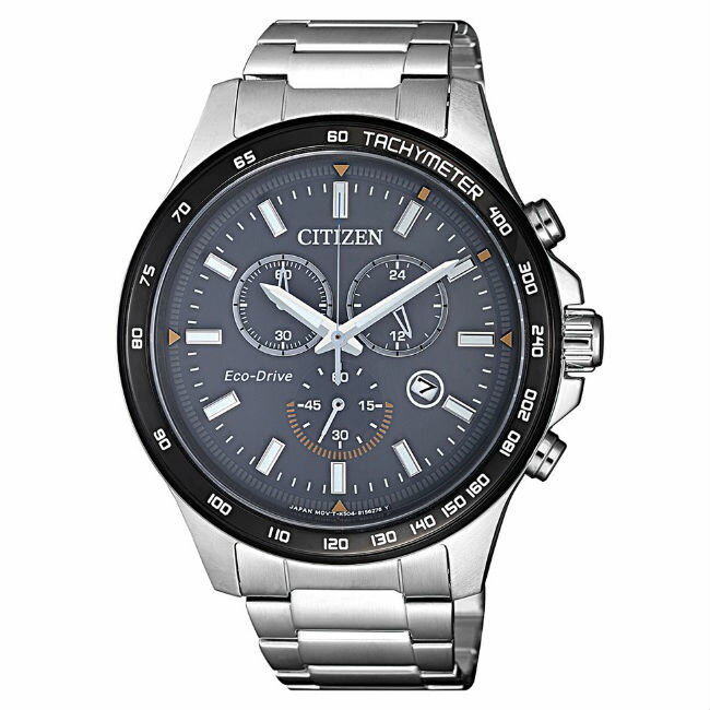 CITIZEN星辰錶 AT2424-82H 運動風三眼光動能腕錶/黑藍面42.5mm｜樂天領券折300★全館特惠中★指定刷卡回饋10%