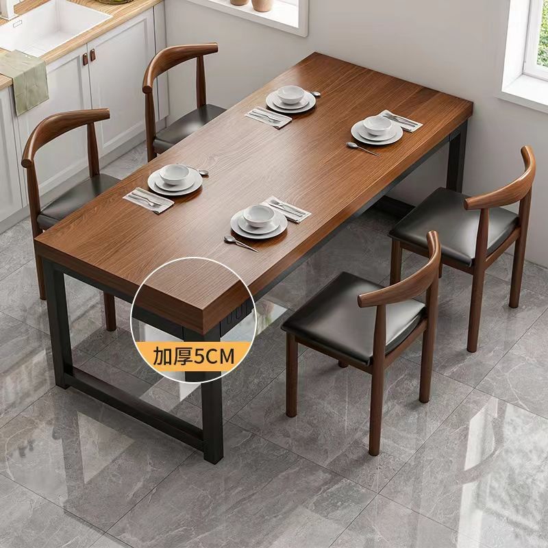 椅子 餐桌 北歐簡易餐桌小戶型家用長方形吃飯桌子快餐商用出租房餐桌椅組合