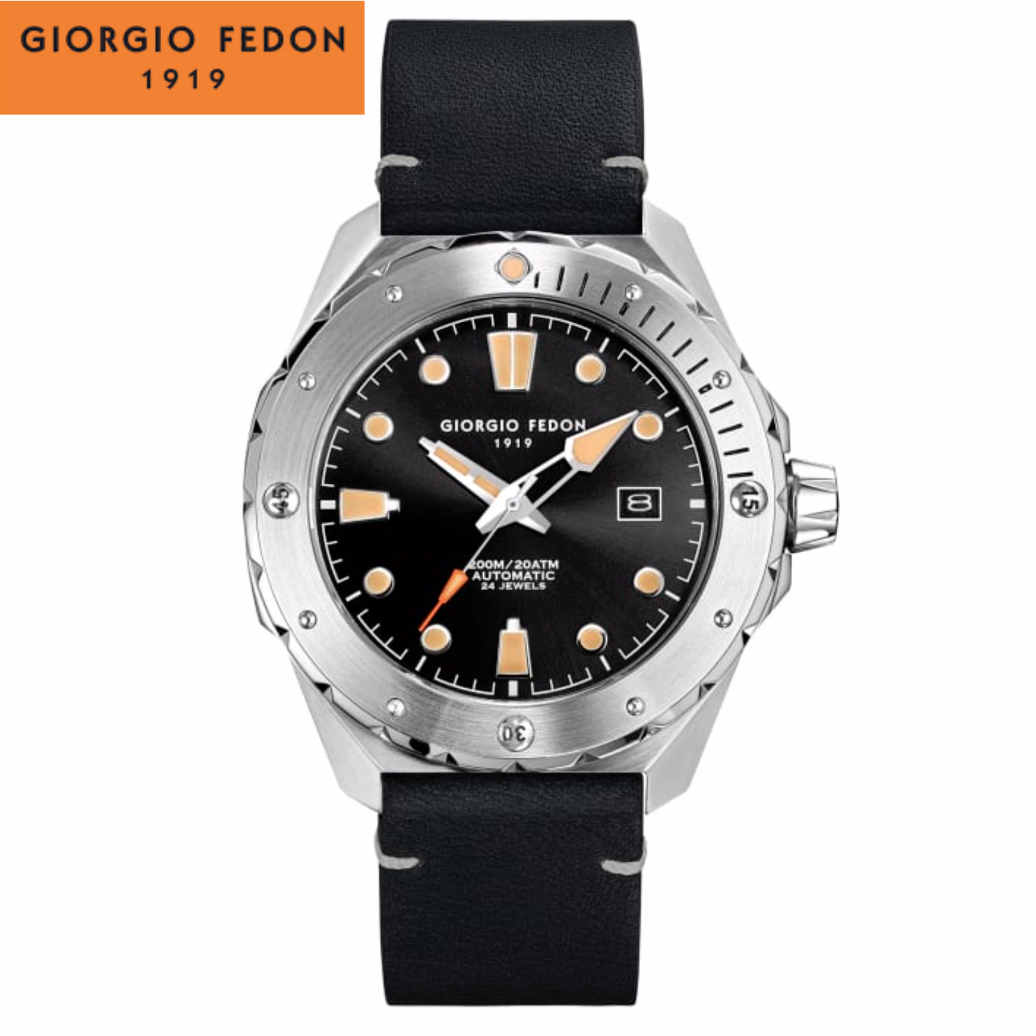 Giorgio Fedon 喬治菲登1919 Ocean Walker  海行者系列 機械腕錶 GFCJ001黑/45mm