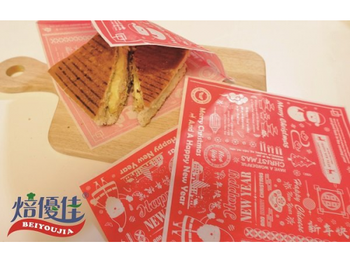 【焙優佳】L型漢堡紙-新年聖誔紅 (小包裝)-【良鎂咖啡精品館】