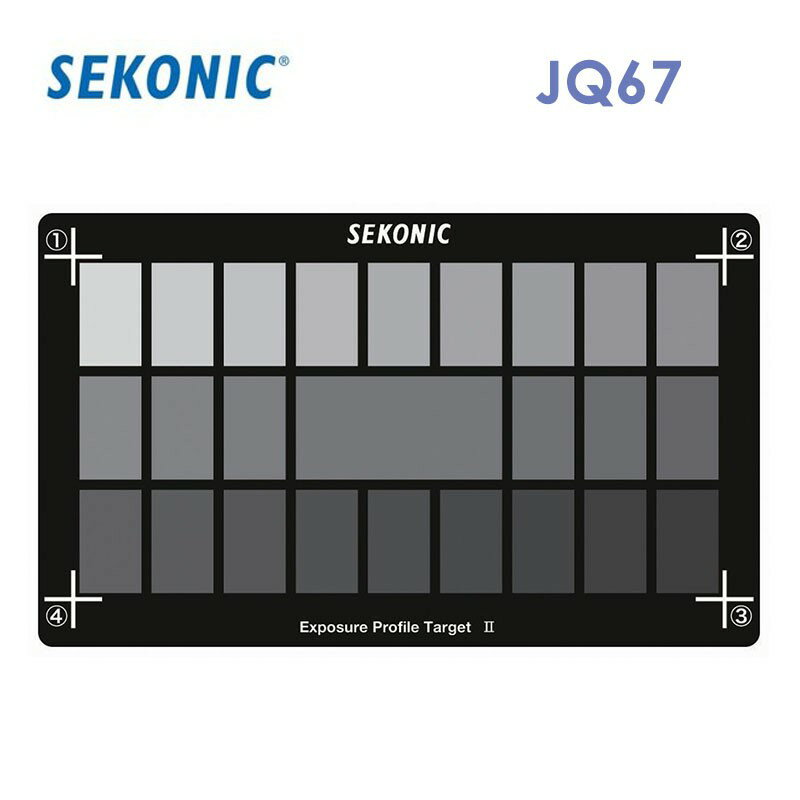 【EC數位】Sekonic JQ67 曝光測試導表 II 25格專業級灰卡 灰階卡 18% 白平衡 校準工具