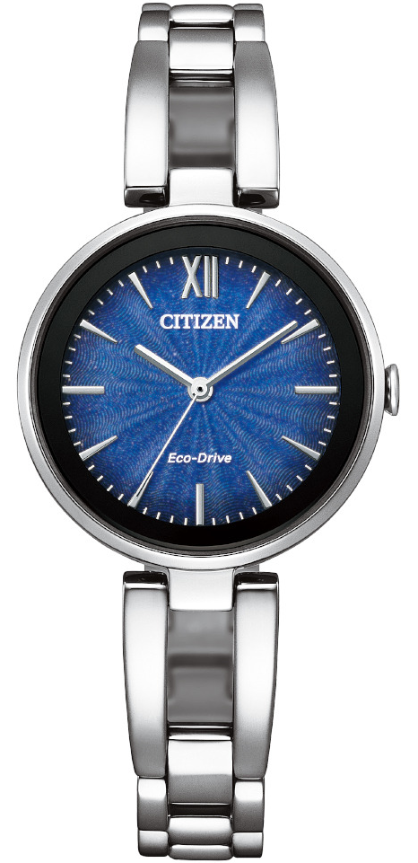 CITIZEN 星辰錶 現代風格光動能腕錶(EM0807-89L)-28mm-藍面鋼帶【刷卡回饋 分期0利率】【APP下單4%點數回饋】