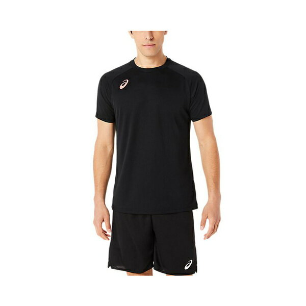Asics [2051A347-002] 男 短袖 上衣 日本版 運動 訓練 排球 吸濕快乾 輕薄 舒適 亞瑟士 黑紅