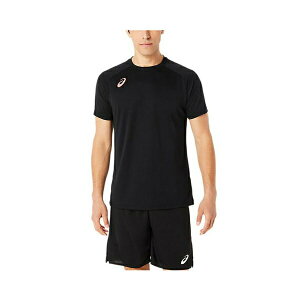 Asics [2051A347-002] 男 短袖 上衣 日本版 運動 訓練 排球 吸濕快乾 輕薄 舒適 亞瑟士 黑紅