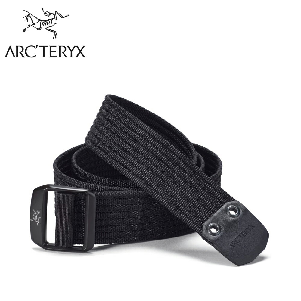 【ARC''TERYX 始祖鳥 LOGO 尼龍腰帶《黑》】29171/腰帶環/鋁釦帶/運動腰帶/皮帶