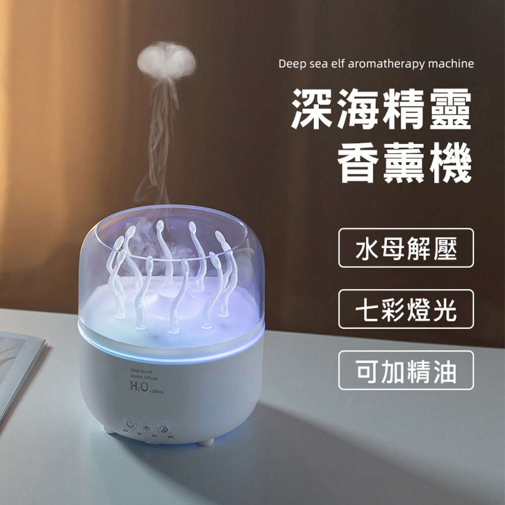 旋轉水草加濕器 大霧量水母香薰機(USB電源) 交換禮物 聖誕禮物 情人節禮物