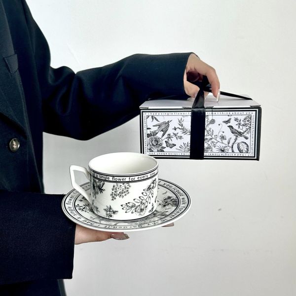 中秋禮物 生日禮物 小香風手繪高級感咖啡杯套裝